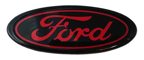 Emblema Parrilla Ford 17cm Negro Rojo Varios Modelos