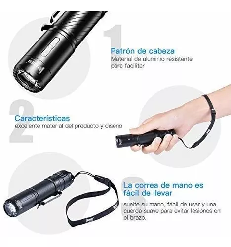 Linterna Led Recargable: Alta Potencia, Portátil Y Duradera Con