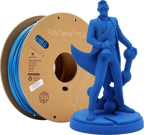 Filamento Polyterra Pla Polymaker, 1.75mm - 1kg Color Sapphire blue