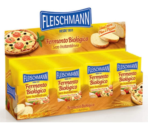 Fermento Biológicos Kit Com 68 Fleischmann 10g -confeitaria