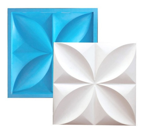 Molde Silicone Para Placas Gesso Cimento 3d - Floral 29x29