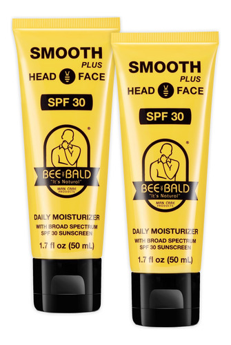 Bee Bald Smooth Plus - Paquete De 2 Hidratantes Diarios Con 