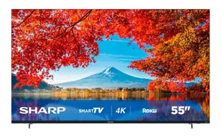 Pantalla 55 Pulgadas Sharp Dled Roku Tv 4k 4t-c55dl7ur