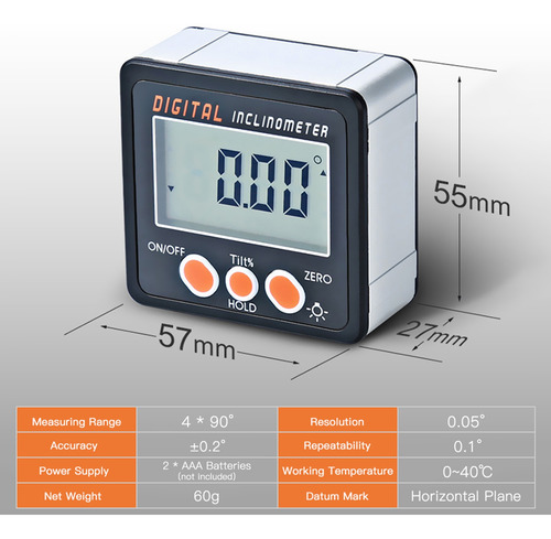 Digital Inclinometer Electronic Protractor Angle Gauge Meter