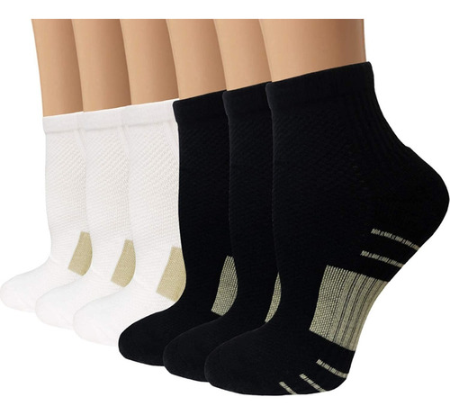 Pack De 6 Calcetines De Compresión De Cobre For Mujer Y Hom