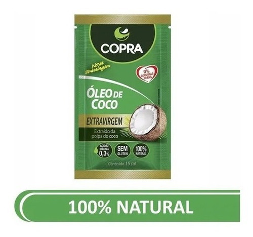 Óleo De Coco Extra-virgem Sachê 15ml Produto Vegano Natural