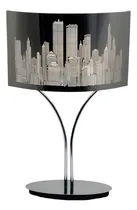 Comprar Lampara De Mesa New York City Cromo Apto Led Moderno Megaluz Lampara City