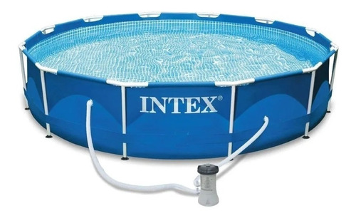 Piscina Intex 6503 Litros Estrutural Azul Armação Com Filtro