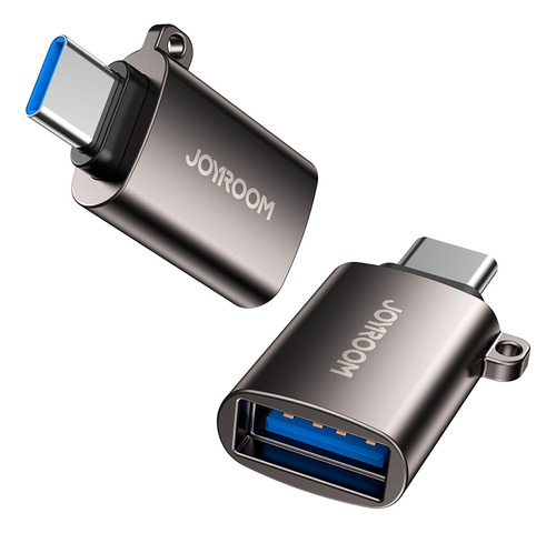 Adaptador Joyroom Premium USB C macho X USB A hembra 3.0 OTG, color marrón