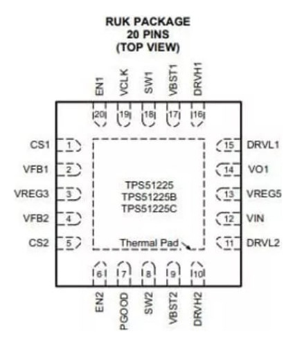 Ci Pwm Tps51225 Tps51225rukr 51225 51225rukr Lacrado