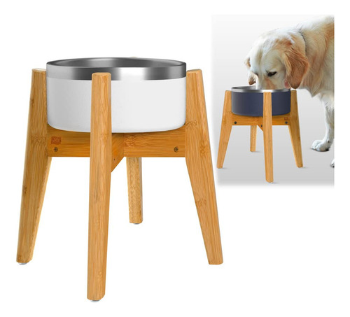 Soporte Para Comedero Y Dispensador De Cuencos Para Perros,