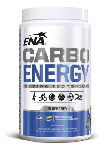 Bebida Isotónica Carbo Energy Ena 540gr Sabor Blueberry