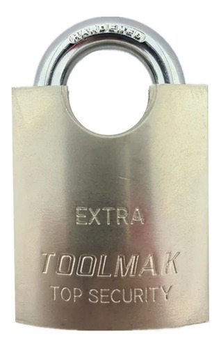 Candado De Seguridad Con Proteccion Acero 40mm Toolmak Color Gris