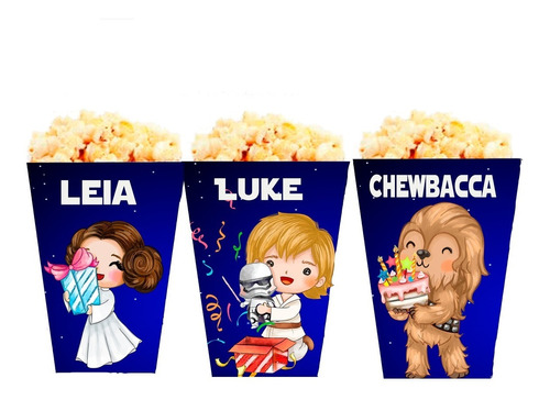 20 Cajas Para Palomitas Star Wars Mesa De Dulces Dulceros