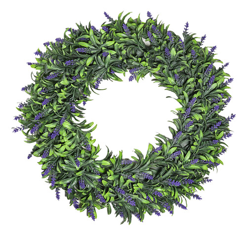 Decorações De Janela De Primavera: Coroa De Lavanda Chique