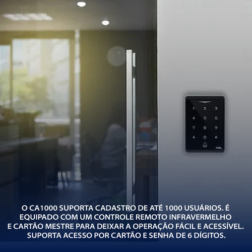 Teclado Para Controle De Acesso Ca1000 Bluetooth Touch Agl N