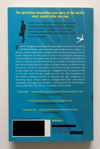 Libro: Catch Me If You Can ( Usado ) Frank W Abagnale (Usado)