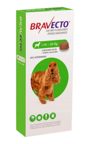 Antipulgas Y Antigarrapatas Bravecto De 10 A 20 Kg