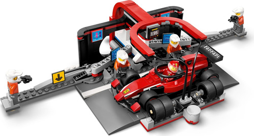 Lego 60443 - Pit Stop E Equipe De Box Com Carro Ferrari City