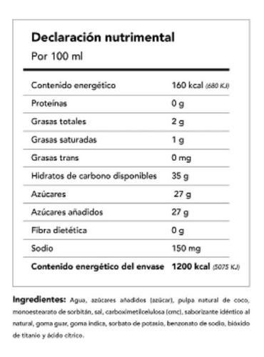 Crema De Coco Calahua Con 6 Piezas De 1 L Cada Uno