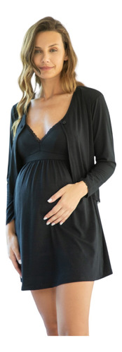 Conjunto Modal Maternal Camisón Liso Bianca Secreta 24547