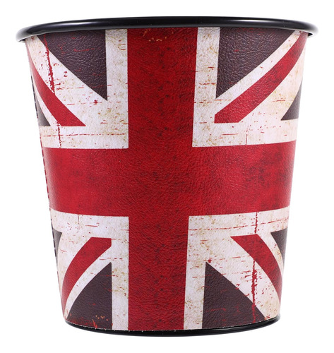 Papelera De Estilo Británico Con La Bandera De Inglaterra, P