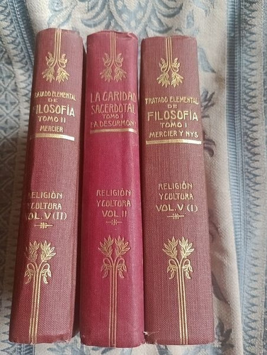 Libro Religioso Tratado Elemental Filosofia Teologia Antiguo