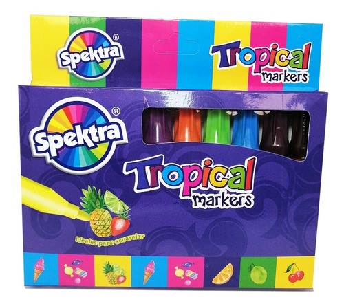 Marcador Acuarelable X 10 Unds Spektra Tropical Markers