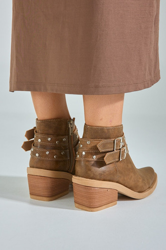 Texanas Charritos Zapatos Botita Botineta Cuero Eco Oferta
