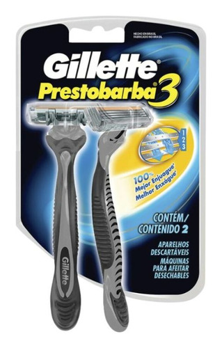 Aparelho De Barbear Prestobarba 3 Com 2 Masculino