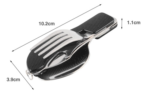 Utensilios Para Acampar Cubiertos Vajilla Para Negro