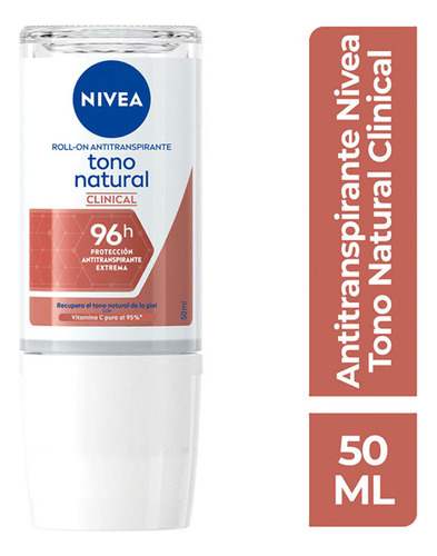 Desodorante Nivea Clinical Tono Natural Roll-on 50ml