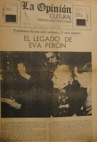 La Opinion Cultural - El Legado De Eva Peron