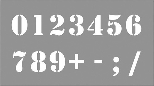 Imagen 4 de 10 de Plantillas Letras Y Numeros Calados