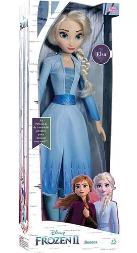 Kit Bonecas Frozen Elsa E Anna Gigante 80 Cm Vinil Disney
