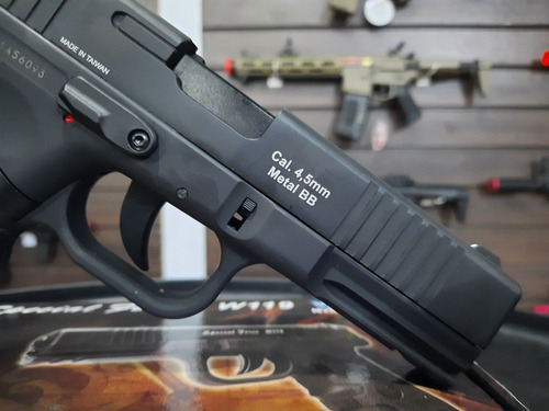 Imagem 6 de 10 de Airgun Pistola Glock Rossi W119 4.5mm Co2 Esfera Metal