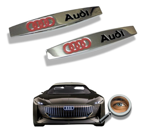 Par Insignias Compatible Audi Metal Lateral Tuningchrome