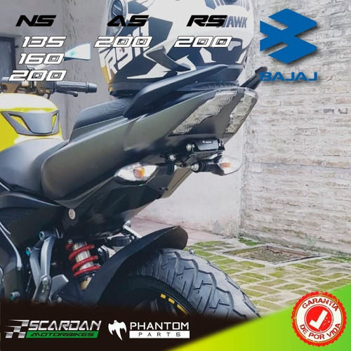 Imagen 2 de 5 de Portapatente Rebatible Fender Bajaj Rouser Rs 200
