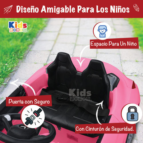 Kids House Carro Para Niños Montable Infantil Dash, con Luz, Música USB MP3, Educación Temprana, Batería Dual, Diseño Compacto y Seguro, Ideal para Aprender Jugando