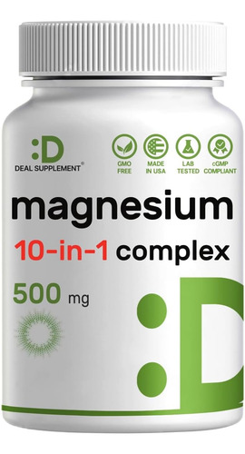 Deal Supplemen Magnesium 10 En 1 Complex Alta Absorción Sin Sabor