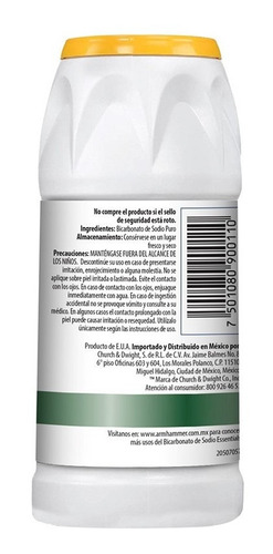 Imagen 4 de 4 de Bicarbonato De Sodio Essentials Shaker 340g Arm And Hammer