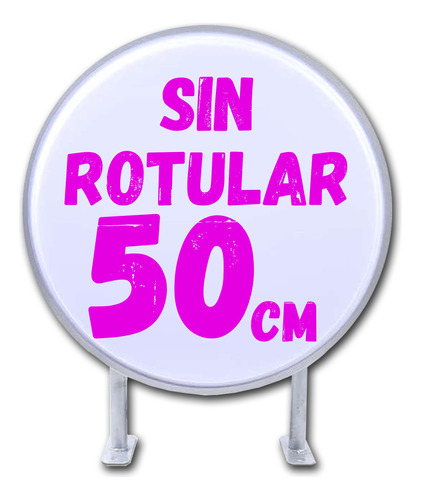 Anuncio Luminoso Led Doble Cara Redondo Sin Rotular 50cm