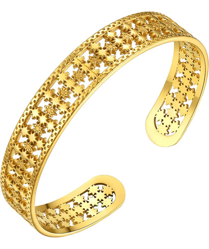 Goldchic Jewelry Wide Open Cuff Bracelet, Stainless Steel 7.