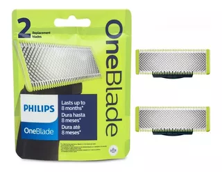 Lâminas Refil Philips Oneblade Barbeador Pacote 2 Unidades