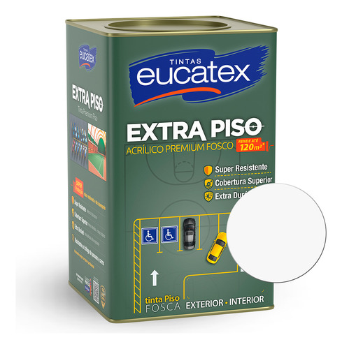 Tinta Acrílica Para Pisos Premium 18l Branco Eucatex