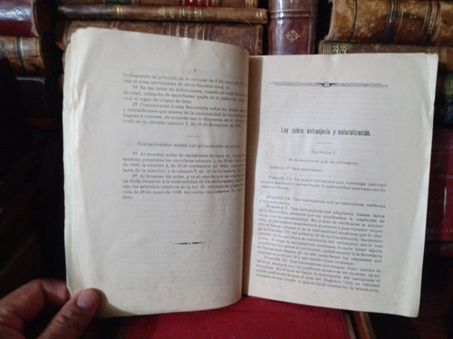 Instrucciones Jueces Registro Civil Extranjeros 1910 (Usado)