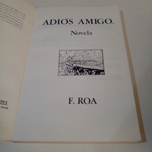 Adiós Amigo - F. Roa (Usado)
