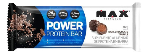 Power Protein Bar - 1 Und. 90g Dark Chocolate Max Titanium