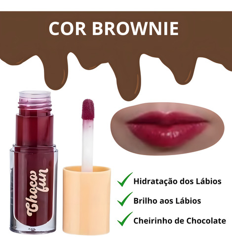 Choco Fun Fenzza Gloss Tint Cream Batom Labial Kit C/ 4 Cor