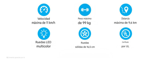 Hover-1 Dream Motor 320w 11kmph Llantas 16 Cm Luces Led